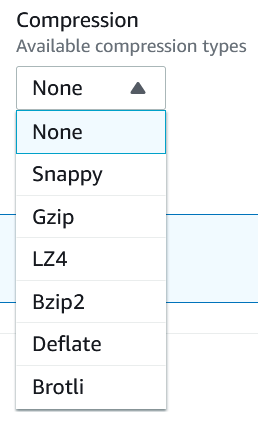 DataBrew Output Compression